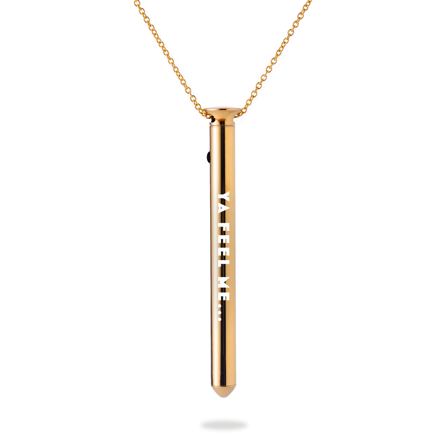 Vesper 2 in 24kt gold with Amber's limited edition engraving "YA FEEL ME..."