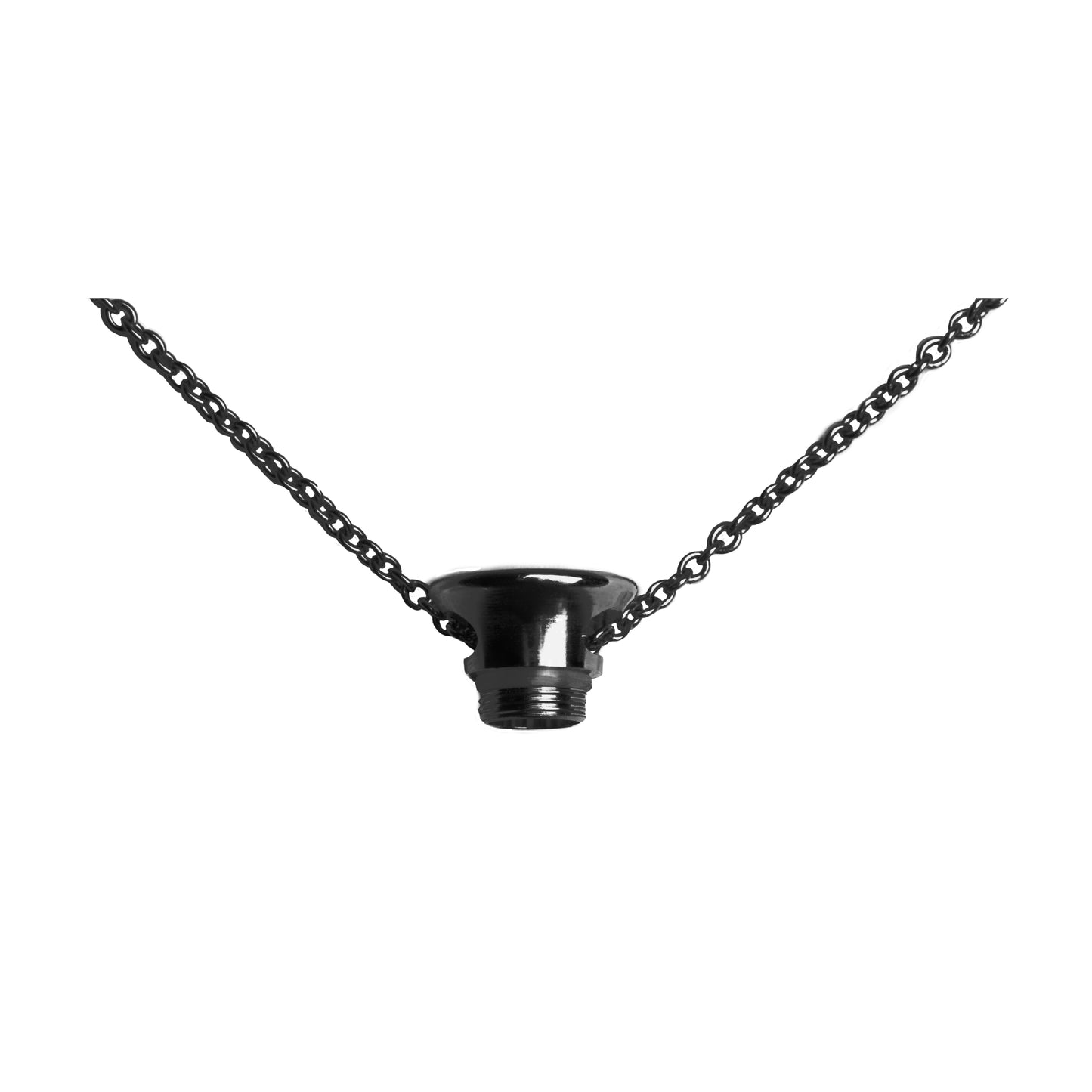 Cap and Chain in black.