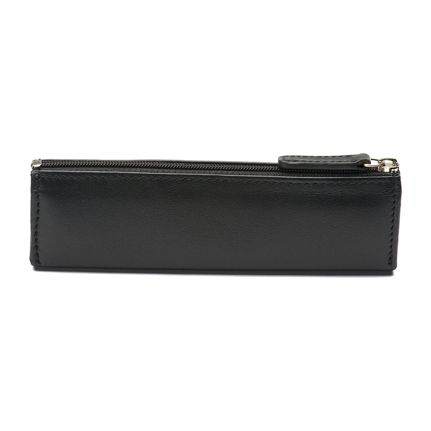 Black leather case.