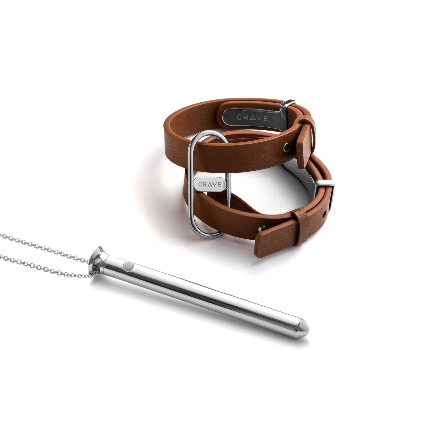 ICON Cuffs in tan and silver with Vesper in silver.