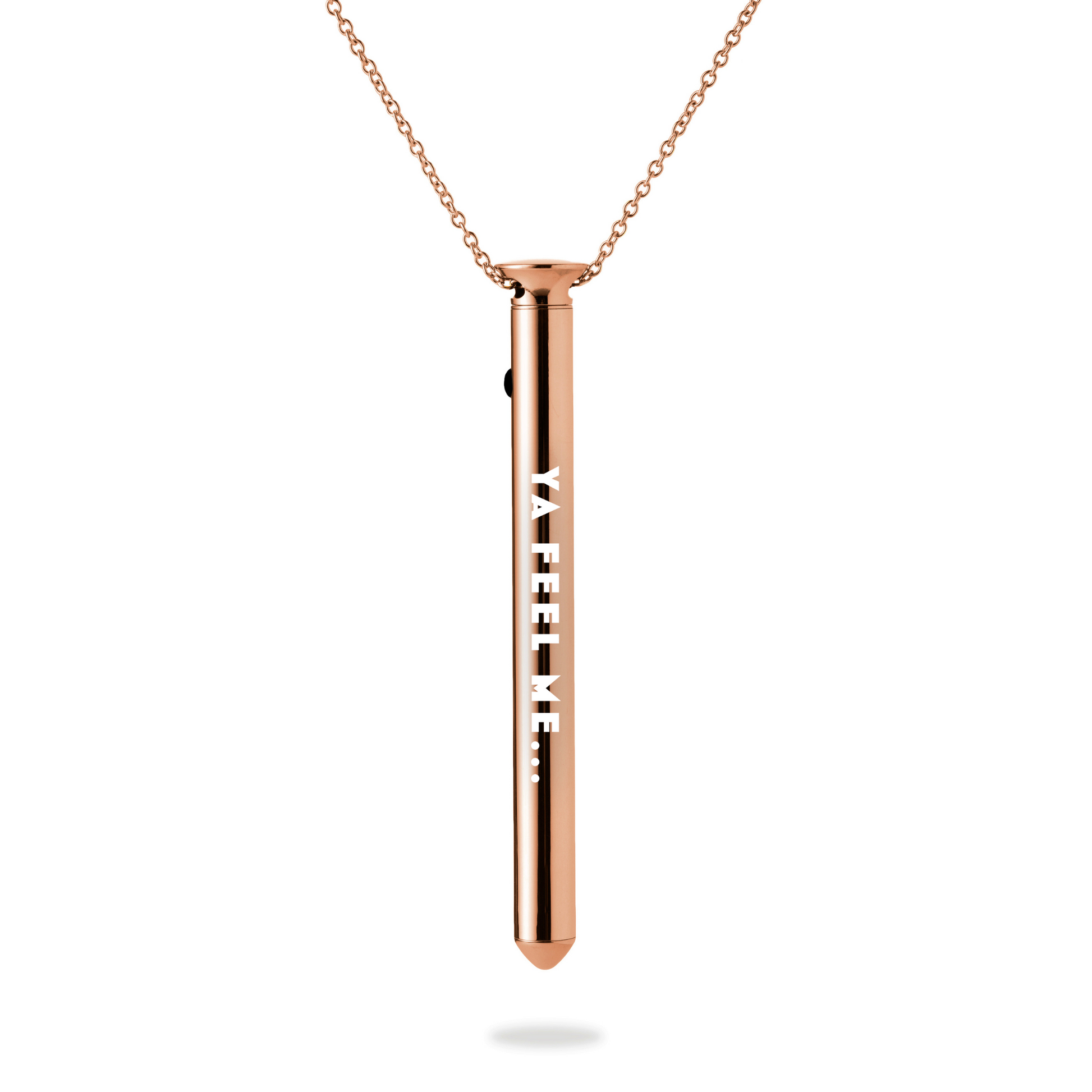 Vesper 2 in rose gold with Amber's limited edition engraving "YA FEEL ME..."