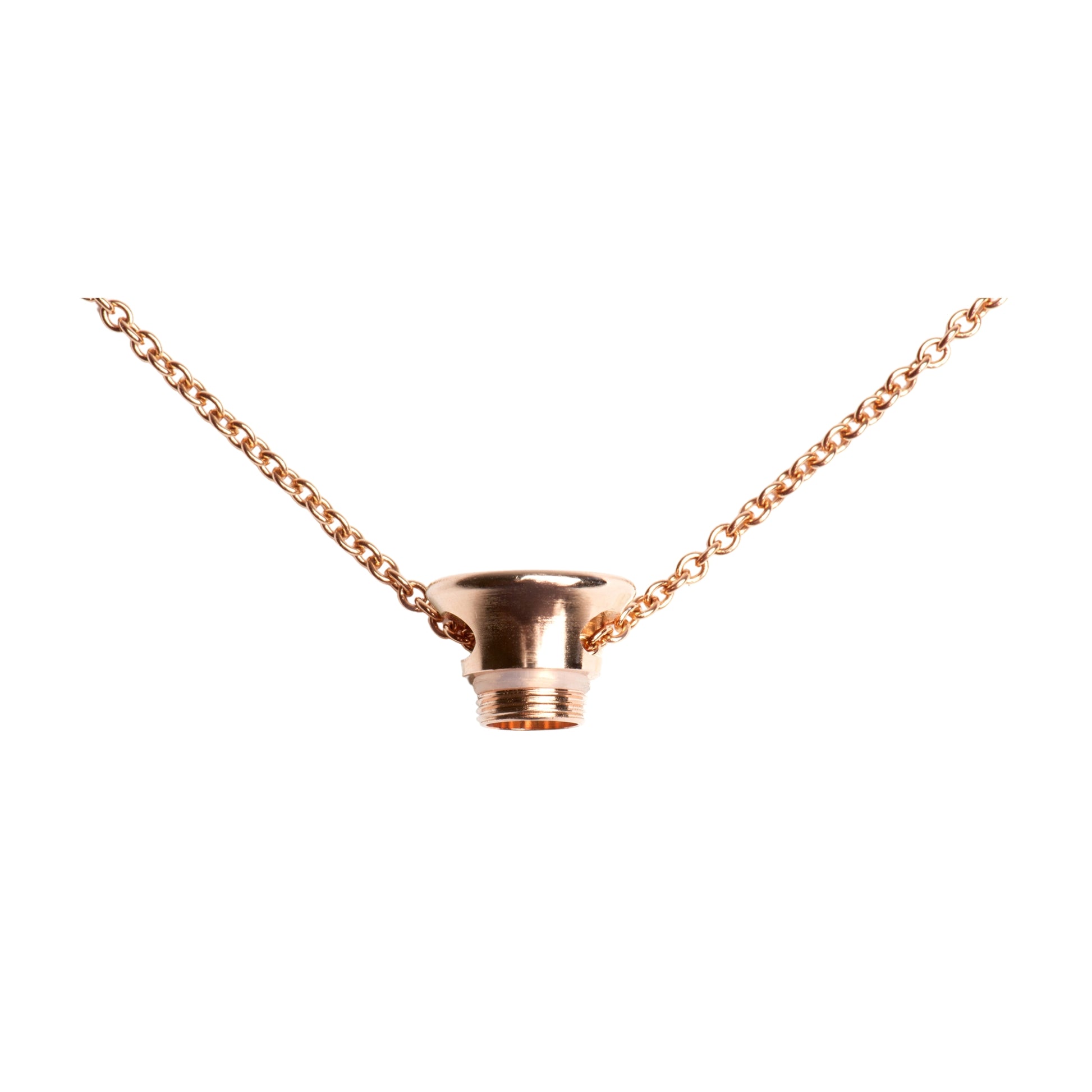 Cap and Chain in rose gold.