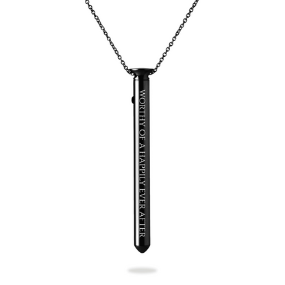 Willow Winters' limited edition Vesper 2 in black with engraving "worthy of a happily ever after."