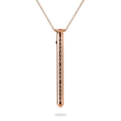 Willow Winters' limited edition Vesper 2 in rose gold with engraving "happily ever after."